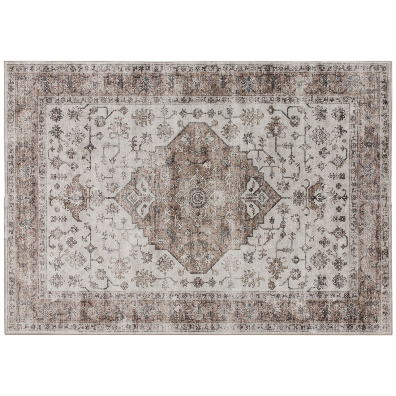 Edge Collections - 60" x 84" - Multicolor - Vintage Distressed Plush Rug!
